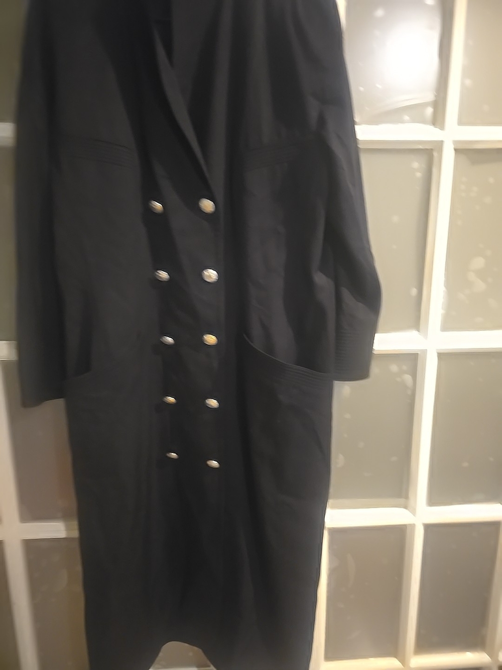 Classic Black Double-Breasted Coat